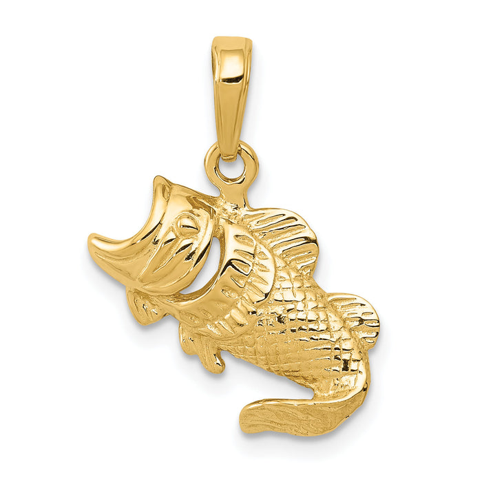 10k Large Mouth Bass Fish Small Charm-10K4869