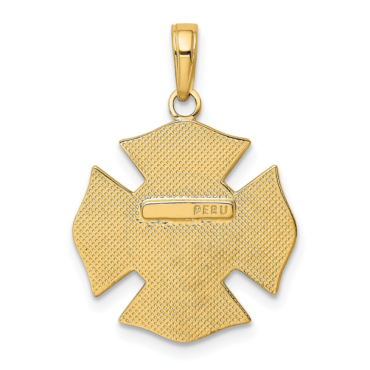 10k Fire Dept. Maltese Cross Pendant-10K4927