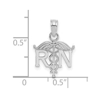 10K White Gold Registered Nurse Pendant-10K4930W