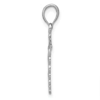 10k White Gold Caduceus Pendant-10K4935W