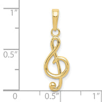10k Treble Clef Pendant-10K4944
