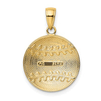 10K Diamond-Cut Baseball Charm-10K4948