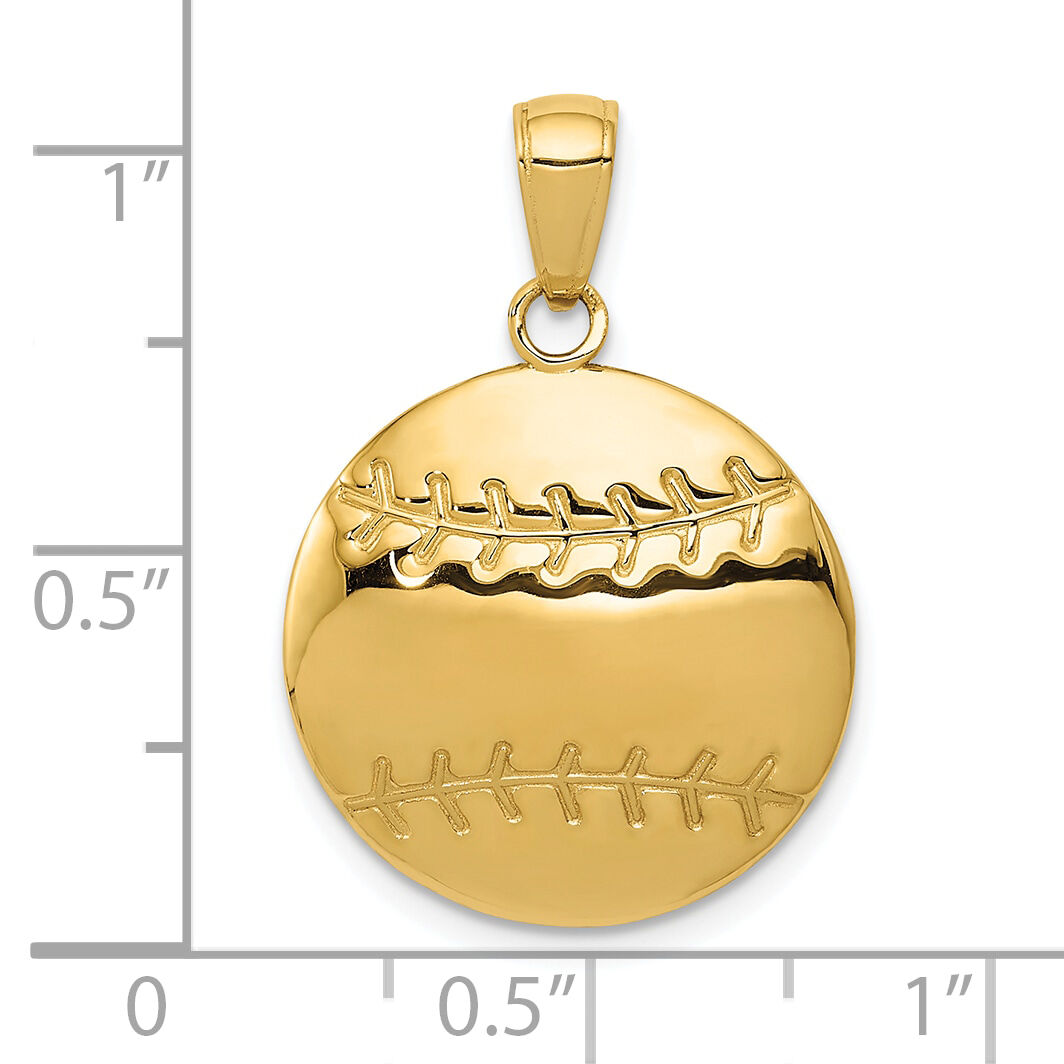10K Diamond-Cut Baseball Charm-10K4948