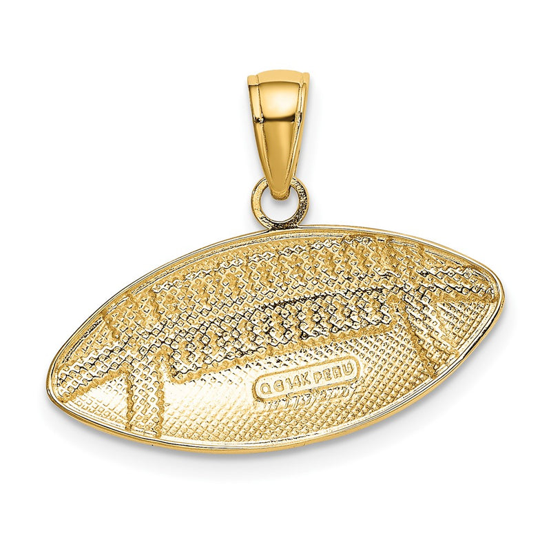 10K Diamond-Cut Medium Football Charm-10K4953