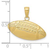 10K Diamond-Cut Medium Football Charm-10K4953