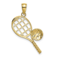 10k Diamond-Cut Tennis Racquet Charm-10K4958