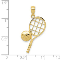 10k Diamond-Cut Tennis Racquet Charm-10K4958