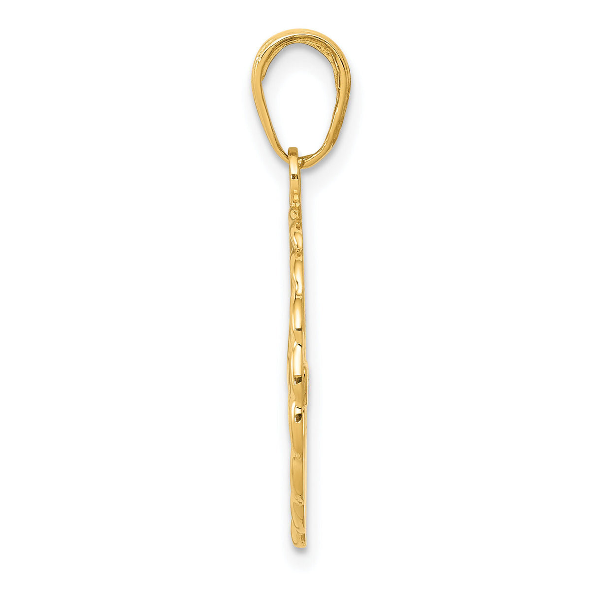 10k Swimming Inside Frame Pendant-10K4959