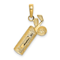 10k Polished Golf Bag Charm-10K4963