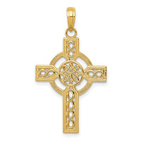 10K Diamond-cut Celtic Cross Pendant-10K5049