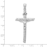 10k White Gold INRI Crucifix Pendant-10K5061W
