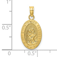 10k Saint Christopher Medal Pendant-10K5081