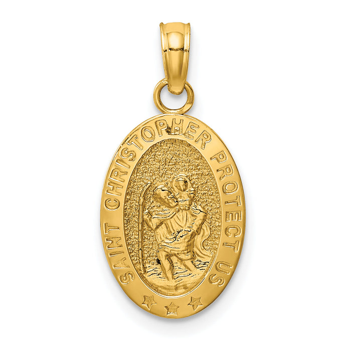 10k Saint Christopher Medal Pendant-10K5081