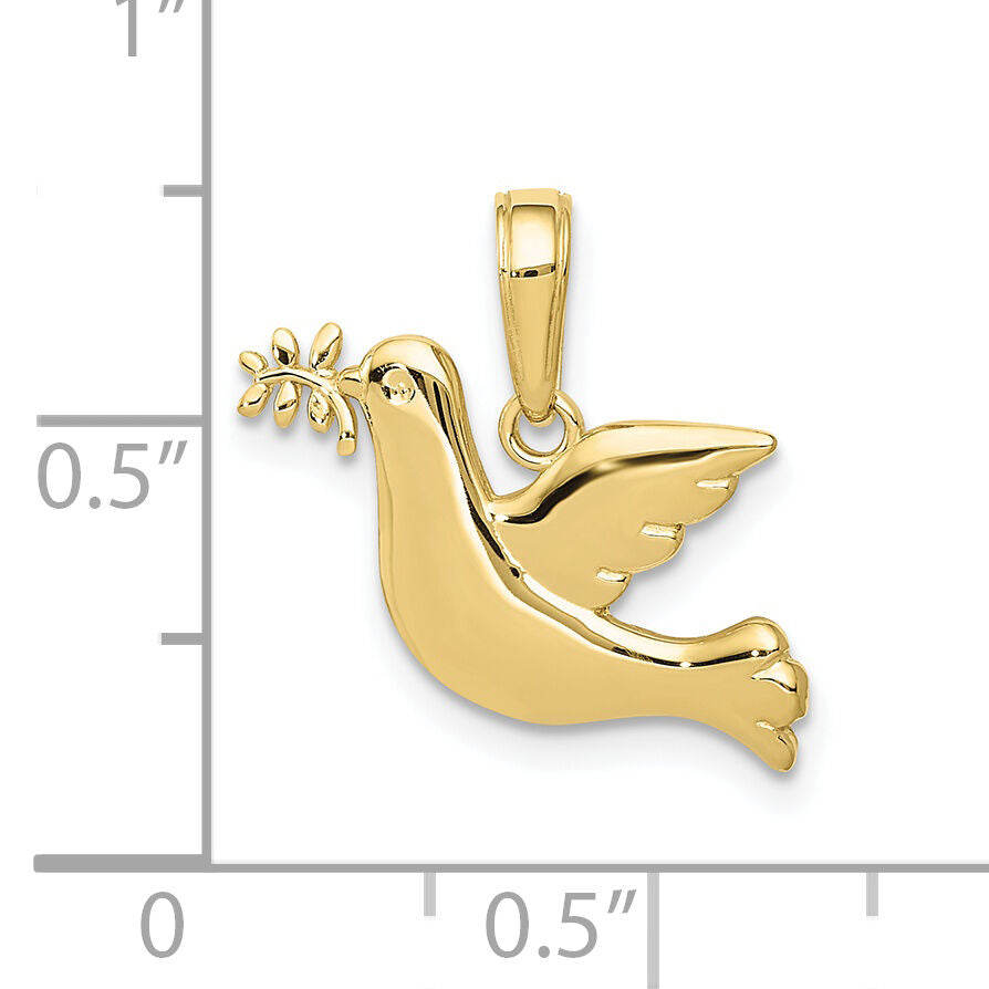 10k Polished Dove Charm-10K5089
