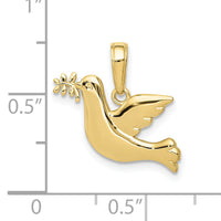 10k Polished Dove Charm-10K5089