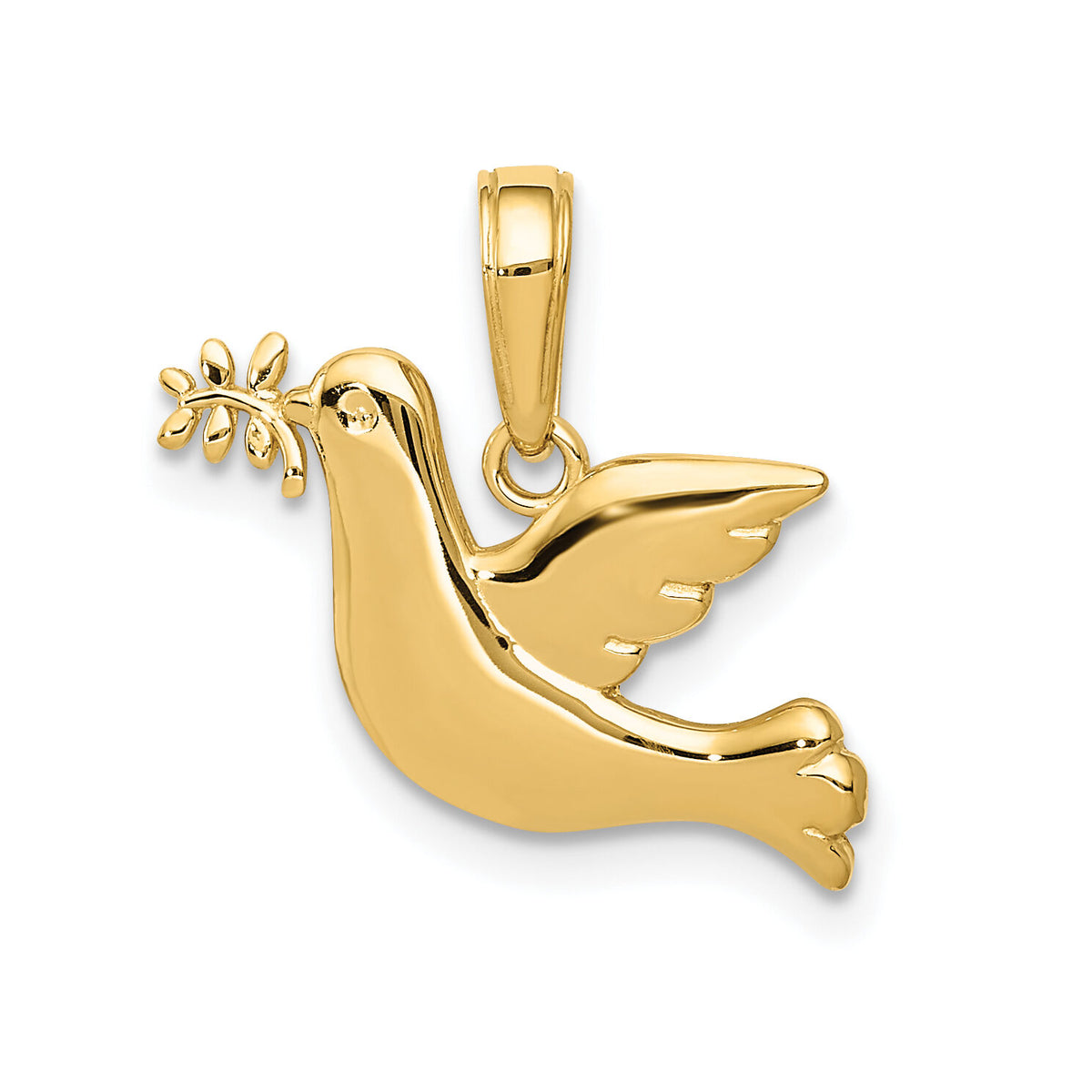 10k Polished Dove Charm-10K5089