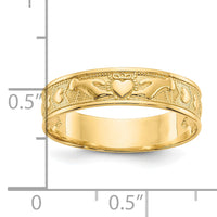 10K Polished Claddagh Band-10K5135