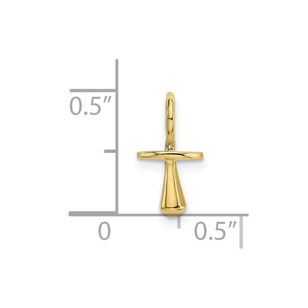 10K Gold Polished 3-D Pacifier Charm-10K5237