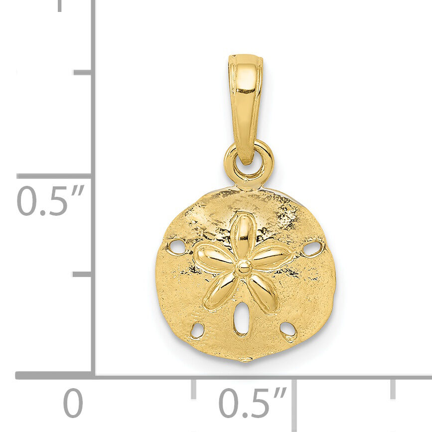 10k Sand Dollar Pendant-10K5379