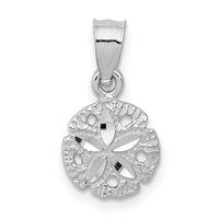 10k White Gold Sand Dollar Pendant-10K5381