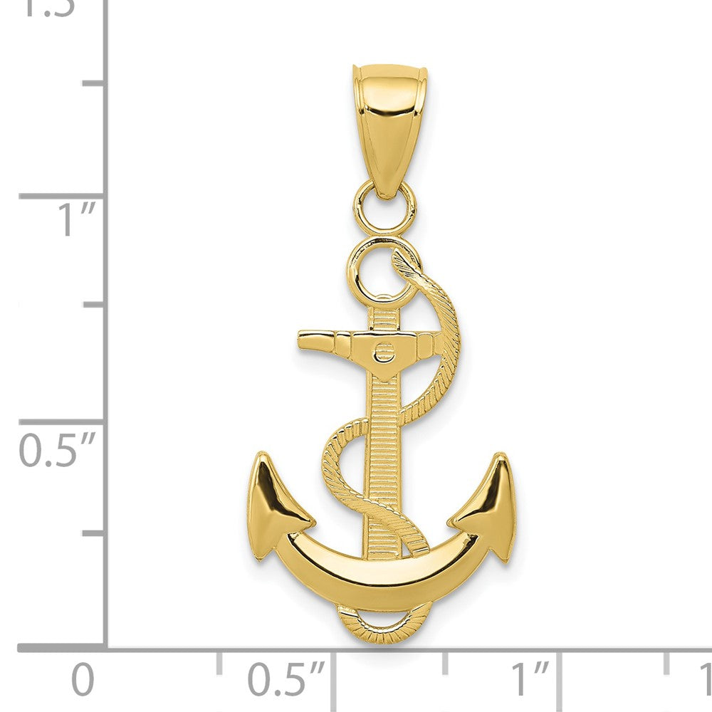 10K Polished Anchor with Textured Rope-10K5393