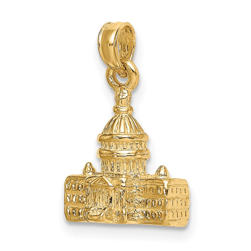 10k 3-D Washington D.C. Capital Building Pendant-10K5400