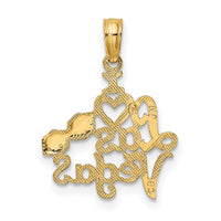10K I HEART LAS VEGAS  with Dice Engraved Charm-10K5403