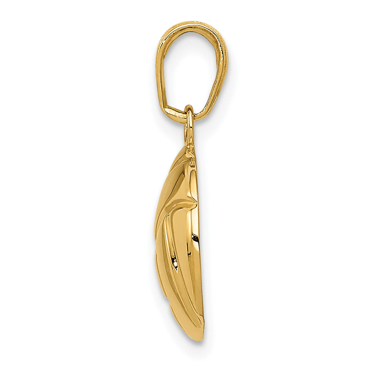 10K Gold Polished Volleyball Pendant-10K5433
