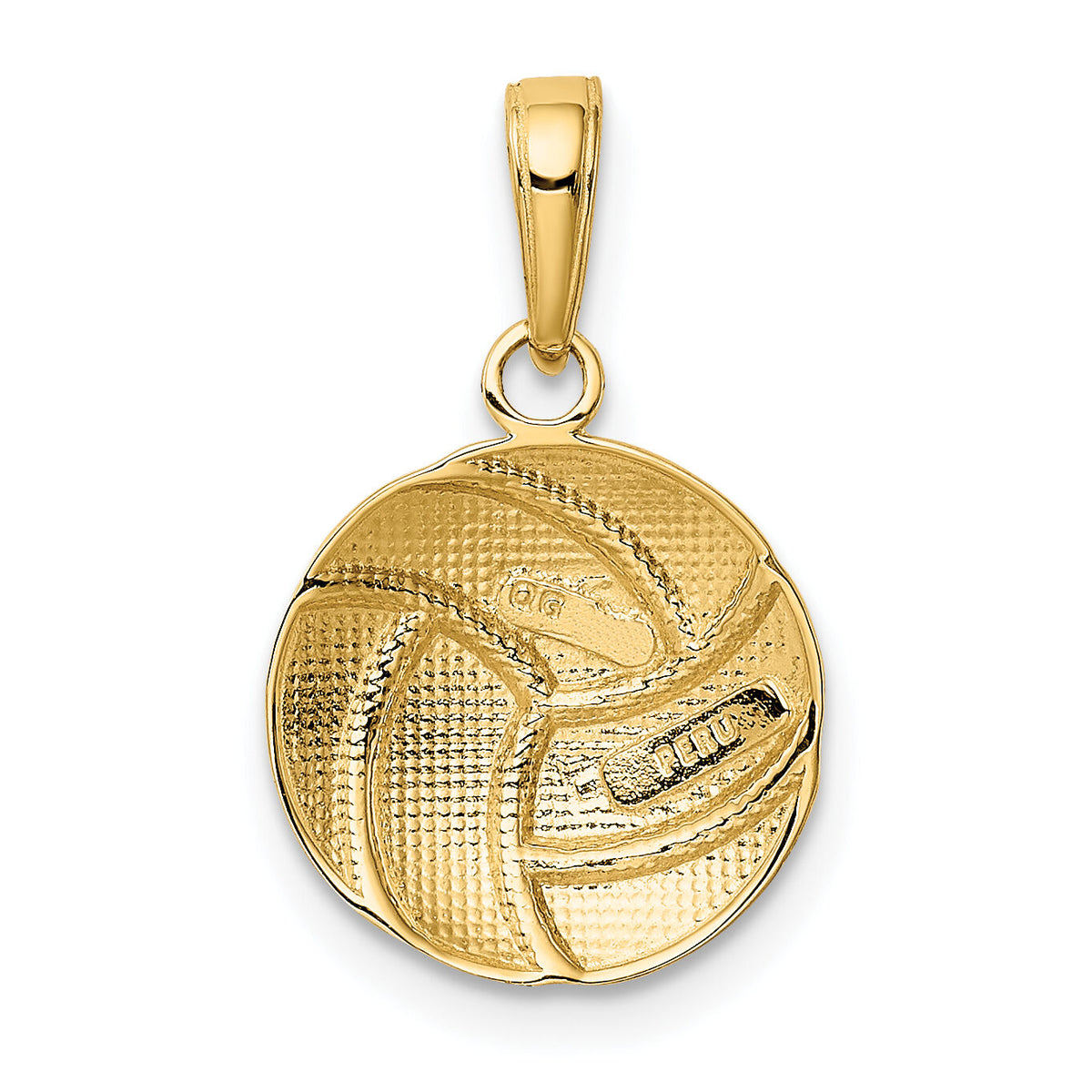 10K Gold Polished Volleyball Pendant-10K5433