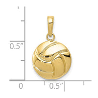10K Gold Polished Volleyball Pendant-10K5433