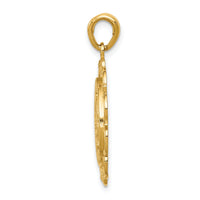 10K Polished Miraculous Medal With Scallop Frame Pendant-10K5653