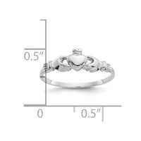 10k White Gold Child's Claddagh Ring-10K571