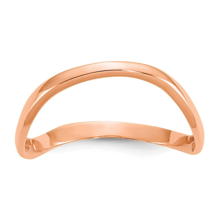 10K Rose Gold Wave Fashion Thumb Ring-10K5785