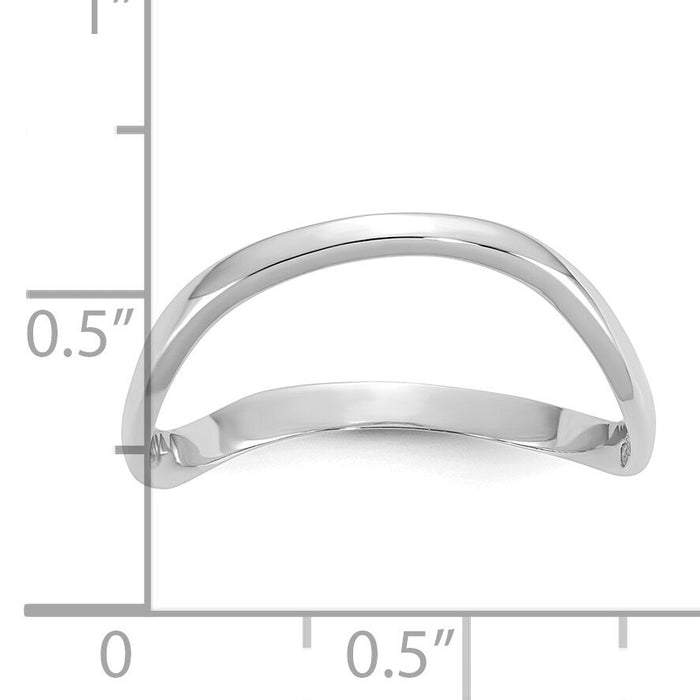 10K White Gold Polished Wave Fashion Thumb Ring-10K5786