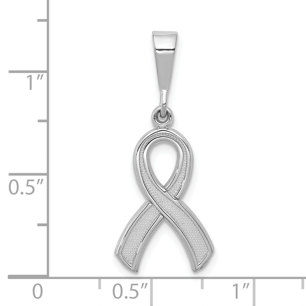 10k White Gold Awareness Pendant-10K579