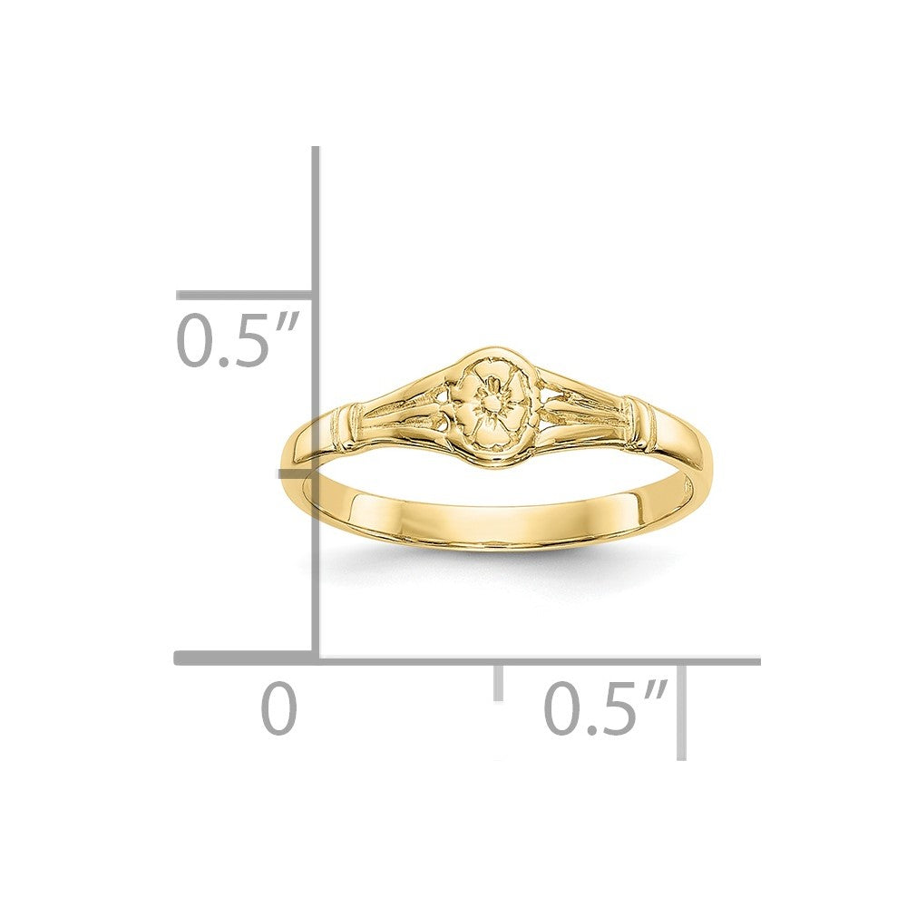 10K Gold Polished Oval Child's Ring-10K5792