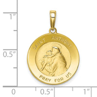 10k Saint Anthony Small Round Medal Pendant-10K5826