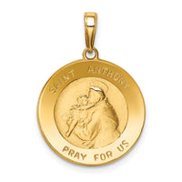 10k Saint Anthony Small Round Medal Pendant-10K5826