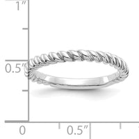 10K White Gold Polished Twisted Band-10K590