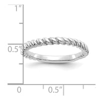 10K White Gold Polished Twisted Band-10K590