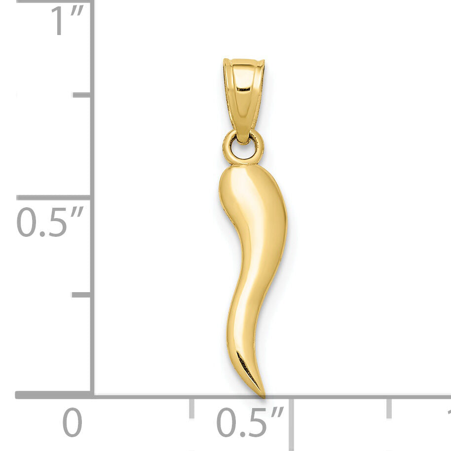 10k Italian Horn Pendant-10K5926
