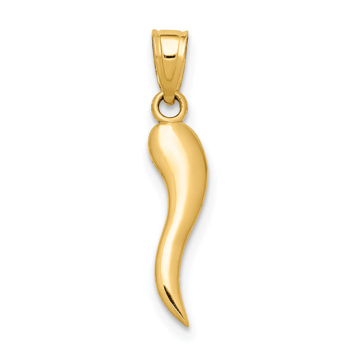 10k Italian Horn Pendant-10K5926