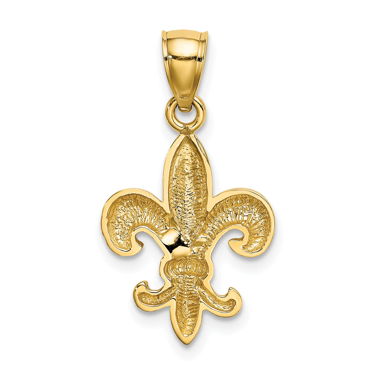 10k Polished Fleur de Lis Pendant-10K5941