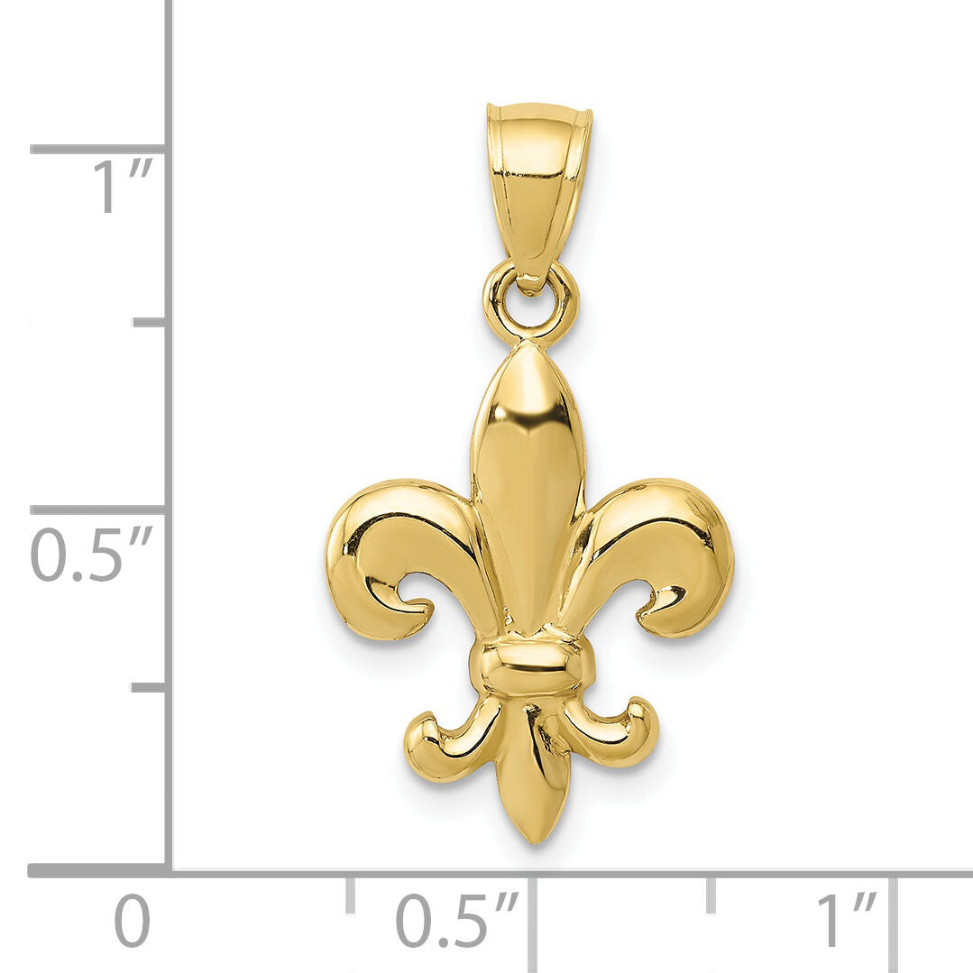 10k Polished Fleur de Lis Pendant-10K5941