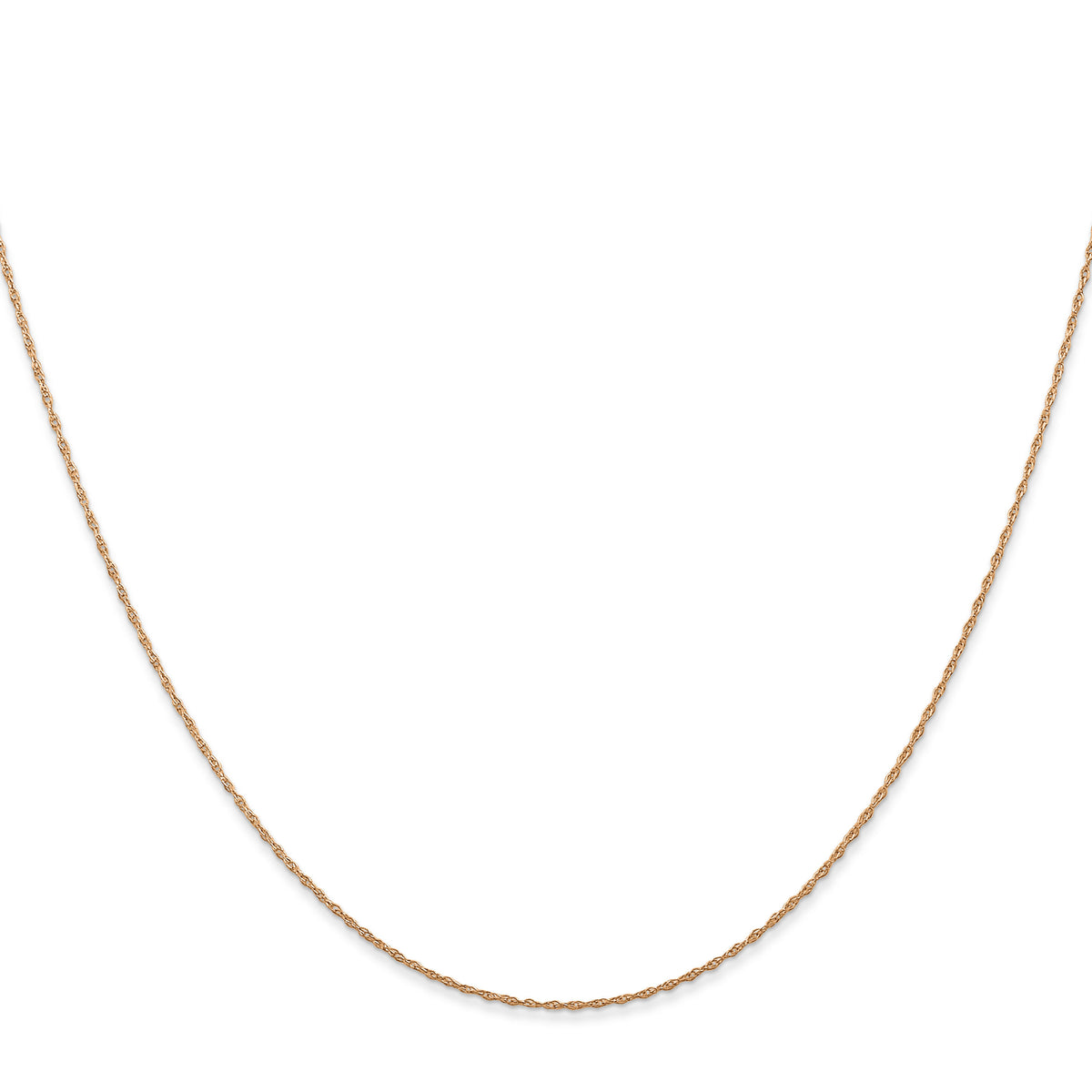 10K Rose Gold .5mm Carded Cable Rope Chain-10K5RR-16