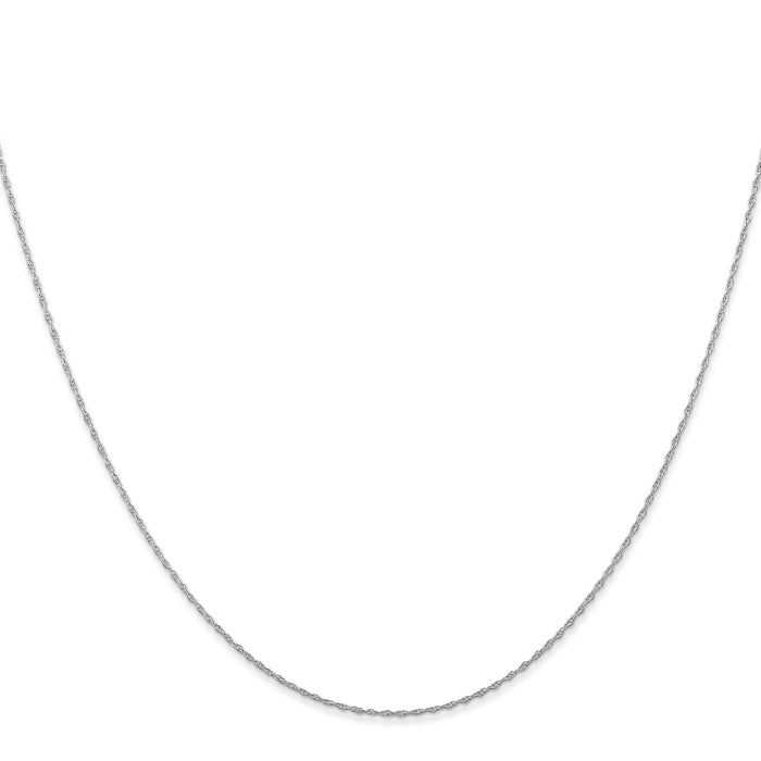 10k White Gold .5mm Carded Cable Rope Chain-10K5RW-20