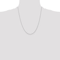 10k White Gold .5mm Carded Cable Rope Chain-10K5RW-22