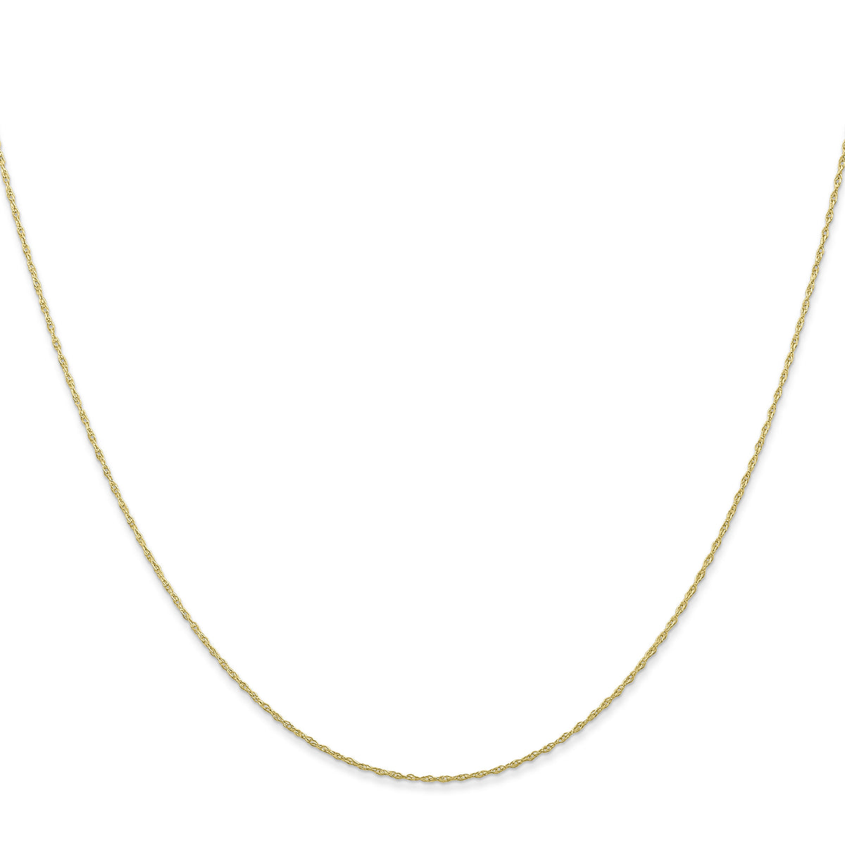 10k .5mm Carded Cable Rope Chain-10K5RY-24