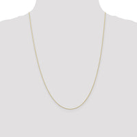 10k .5mm Carded Cable Rope Chain-10K5RY-24
