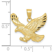 10k Diamond-cut Eagle Pendant-10K6000